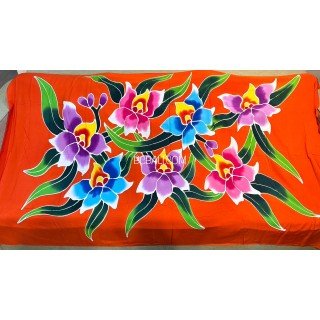 Hot Sale Rayon Sarong Hand Painted Floral Design